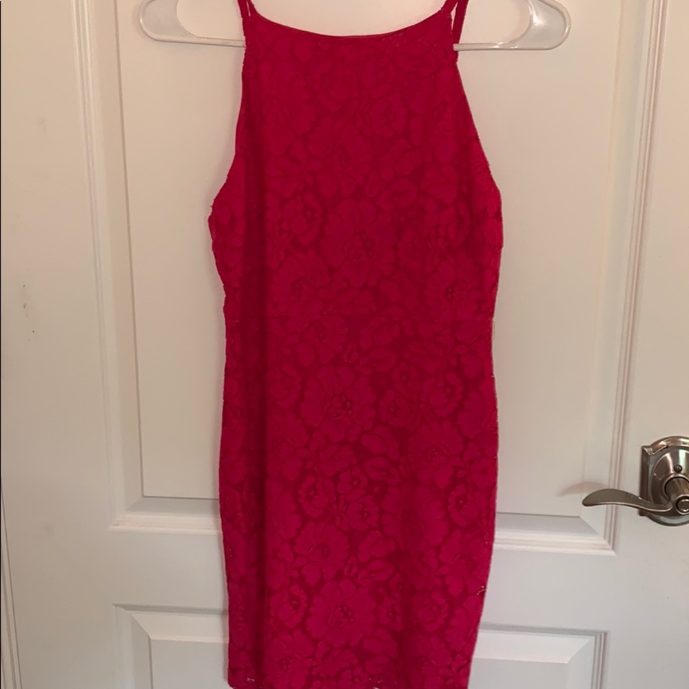 Forever 21 pink lace mini dress